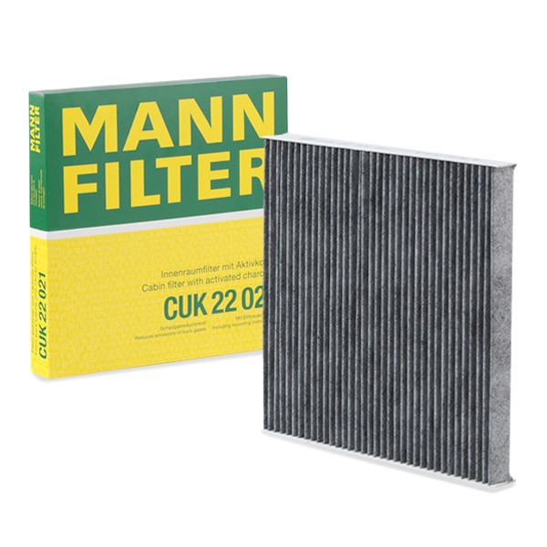 Image of MANN-FILTER Filtro abitacolo Filtro al carbone attivo CUK 22 021 Filtro, aria abitacolo,Filtro antipolline RENAULT,SMART,Twingo III Schrägheck (BCM_)