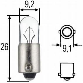 Bulb, park- / position light T4W, 12V, 4W 8GP 002 067-013