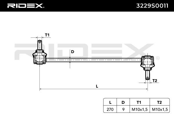 Tirante barra stabilizzatrice RIDEX 3229S0011 conoscenze specialistiche