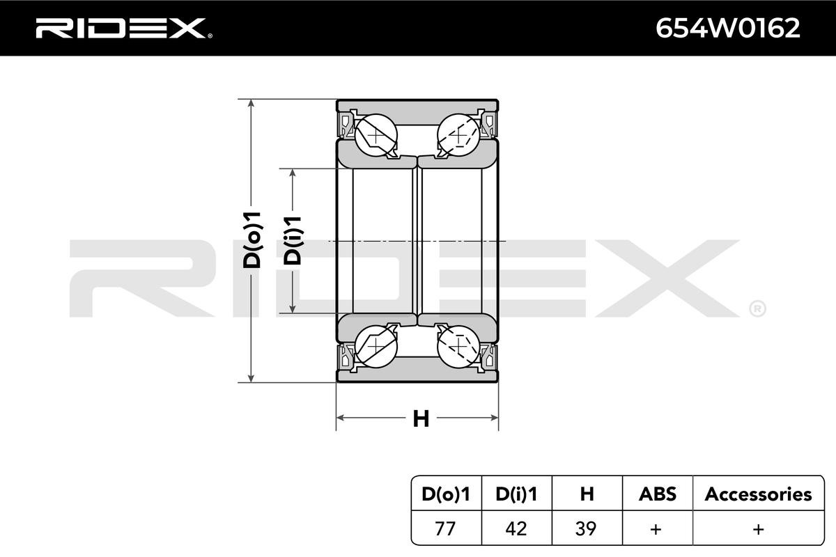 Varenummer 654W0162 RIDEX priser