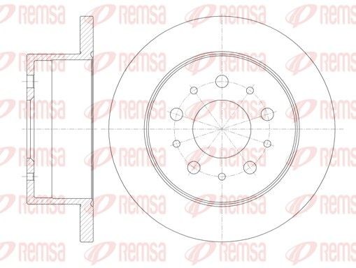 REMSA  61120.00 Disco freno Spessore disco freno: 16mm, N° fori: 5, Ø: 280mm, Ø: 280mm