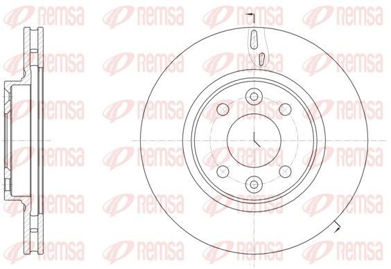 REMSA  61535.10 Disco  freno Spessore disco freno: 22mm, N° fori: 4, Ø: 258mm, Ø: 258mm