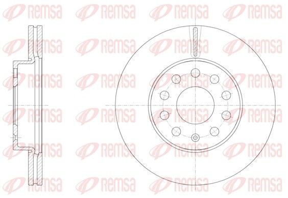 REMSA  61586.10 Disco  freno Spessore disco freno: 23,5mm, N° fori: 9, Ø: 276mm, Ø: 276mm