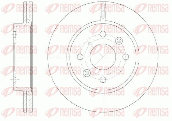 REMSA  6523.10 Disco freno Spessore disco freno: 20mm, N° fori: 4, Ø: 243mm, Ø: 243mm