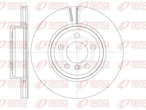 REMSA  6978.10 Disco  freno Spessore disco freno: 25mm, N° fori: 5, Ø: 324,8mm, Ø: 324,8mm