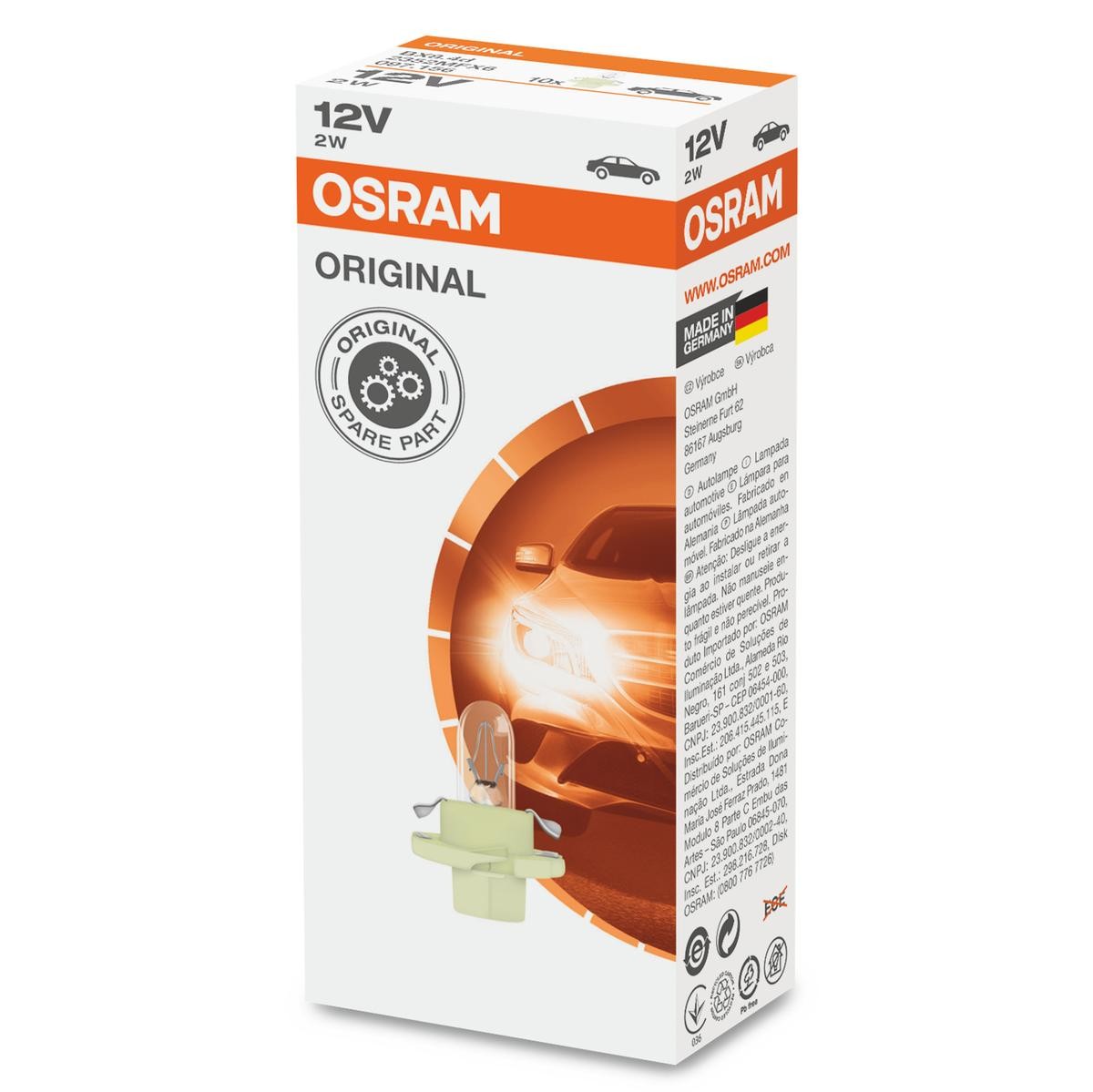 Image of OSRAM Lampade Lampadina con zoccolo 2352MFX6 Lampadina, Illuminazione strumentazione