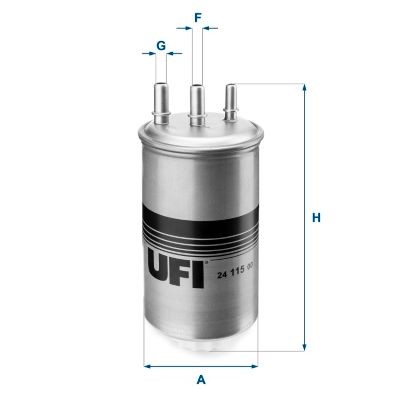 UFI  24.115.00 Kraftstofffilter Höhe: 207mm