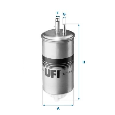 UFI  24.116.00 Kraftstofffilter Höhe: 207mm