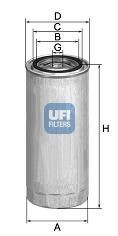 UFI  24.141.00 Kraftstofffilter Höhe: 109mm