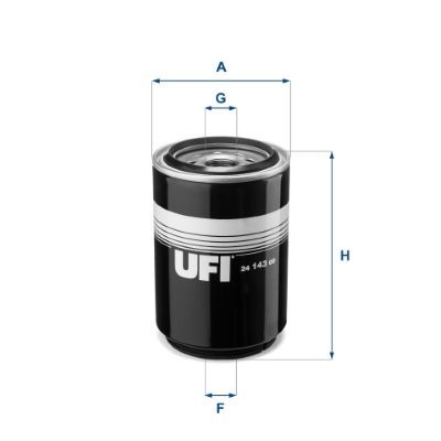 UFI  24.143.00 Kraftstofffilter Höhe: 157mm
