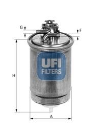 UFI  24.403.00 Kraftstofffilter Höhe: 175mm