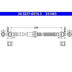 Tubo flexible de frenos Long.: 515 mm, Rosca int. 1: M10x1mm, Rosca int. 2: M10x1mm con OEM número 7L0 611 701A