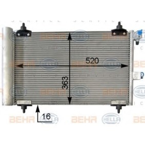 Kondensator, Klimaanlage mit OEM-Nummer 6455 Y9