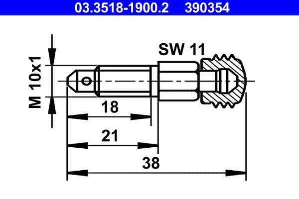 ATE  03.3518-1900.2 Entlüfterschraube / -ventil