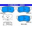 Kit pastiglie freno Hyundai Trajet Van ATE 13046058332 originali catalogo