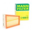 960881 Luftfilter C1858/2 MANN-FILTER 78mm, 142mm, 176mm, Filtereinsatz Renault Megane 2 Grandtour 1.6 Flex 110 PS PS 2012 Benzin/Ethanol