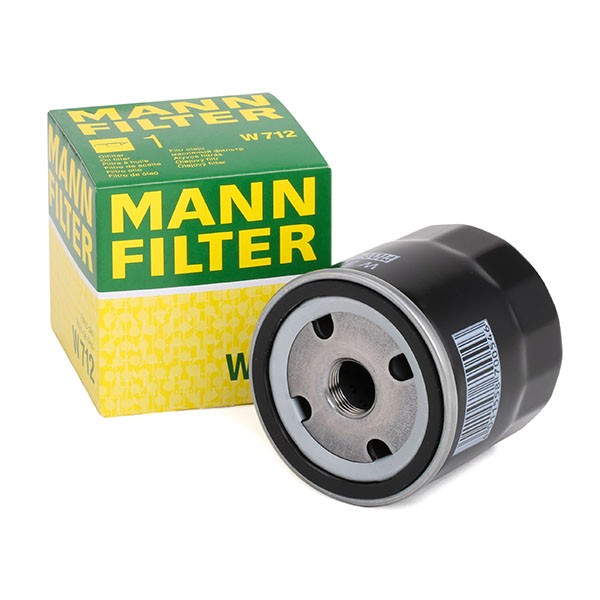 MANN-FILTER W 712 Filtro olio Ø: 76mm, Diametro esterno 1: 71mm, Ø: 76mm, Diametro interno 2: 62mm, Alt.: 79mm