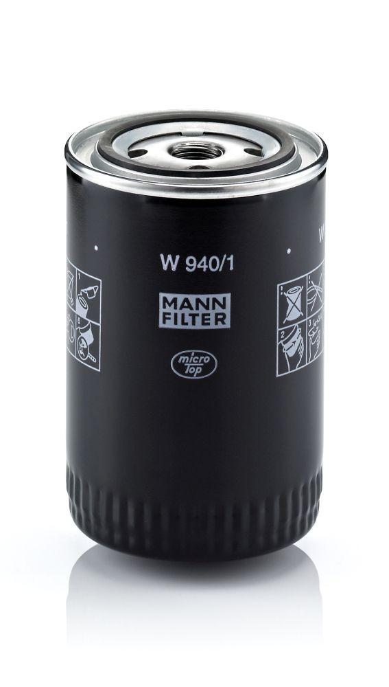 MANN-FILTER  W 940/1 Ölfilter Ø: 93mm, Außendurchmesser 2: 71mm, Ø: 93mm, Innendurchmesser 2: 62mm, Höhe: 142mm