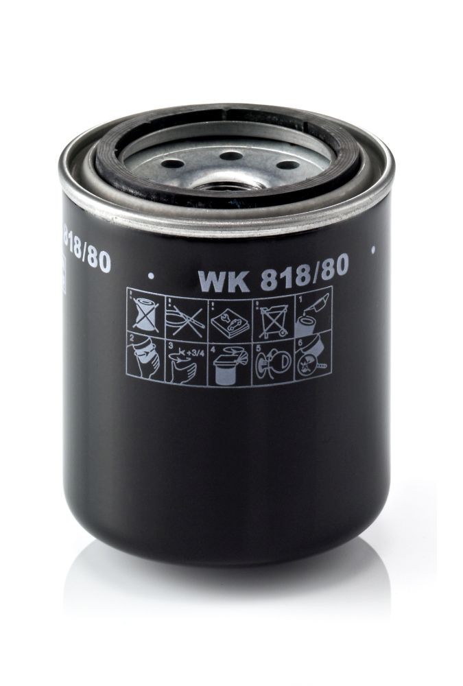 MANN-FILTER  WK 818/80 Filtro combustible Altura: 92mm