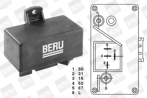 Control Unit, glow plug system BERU GR065 4014427054009