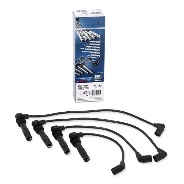 BERU Jeu De Fils d'Allumage ZEF990 Jeu De Câbles d'Allumage VW,AUDI,SKODA,GOLF IV 1J1,POLO 9N_,POLO 