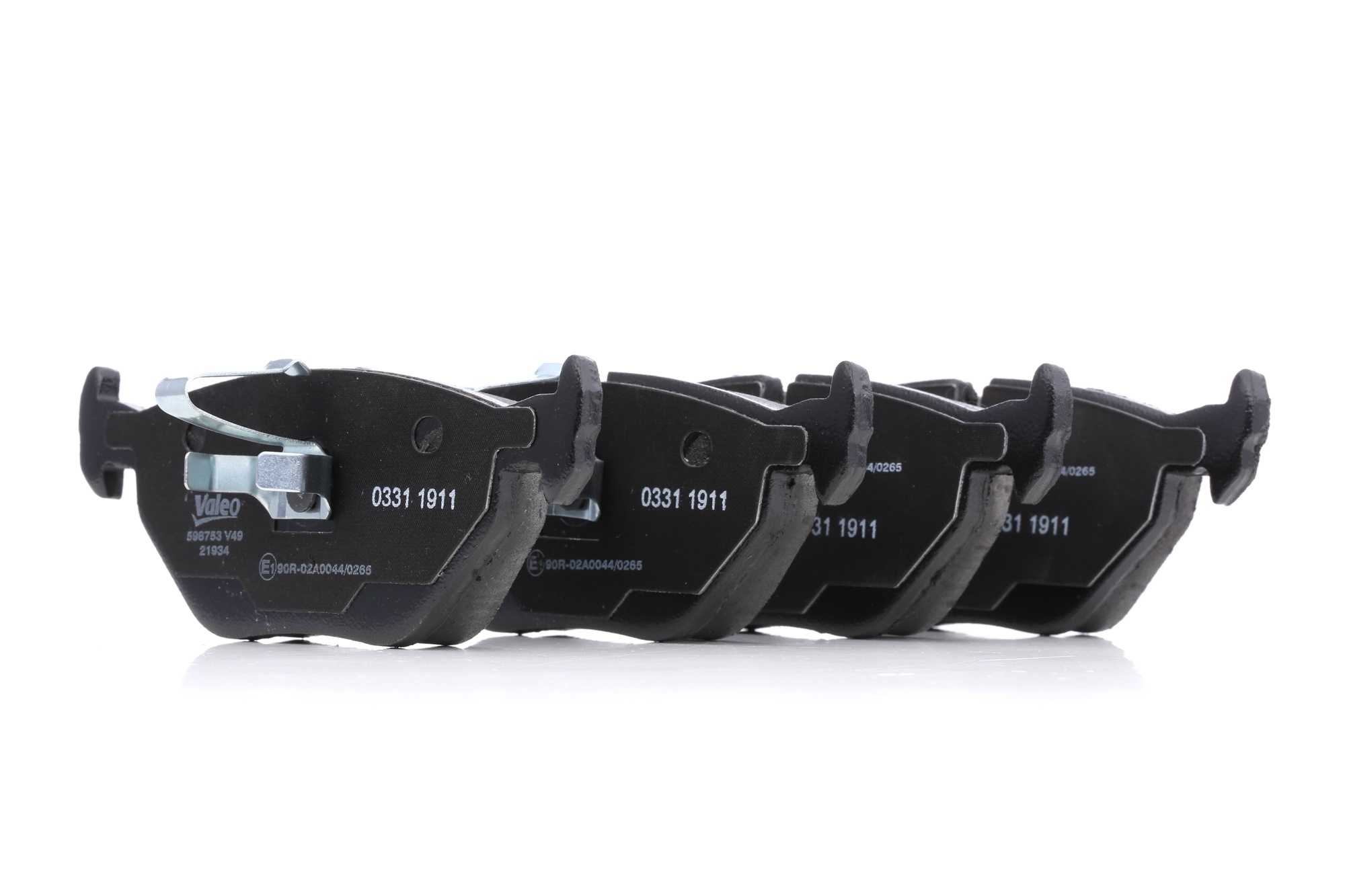 VALEO Plaquettes De Frein 598753 Jeu De Plaquettes De Frein,Jeu de plaquettes de frein, frein à disq