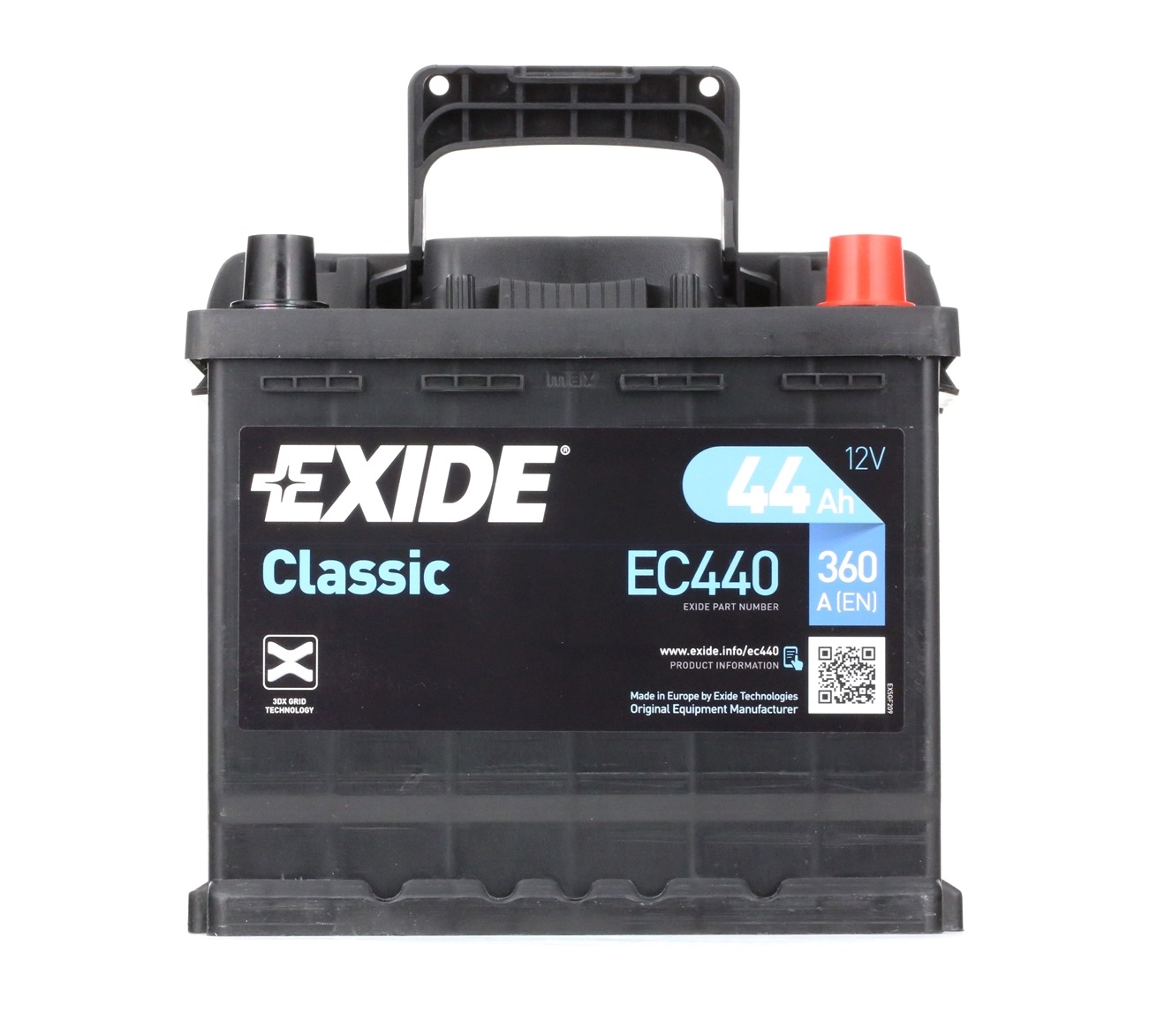 Exide Classic Ec440 Starterbatterie 44 Ah 12 V L1 360 A Bleiakkumulator