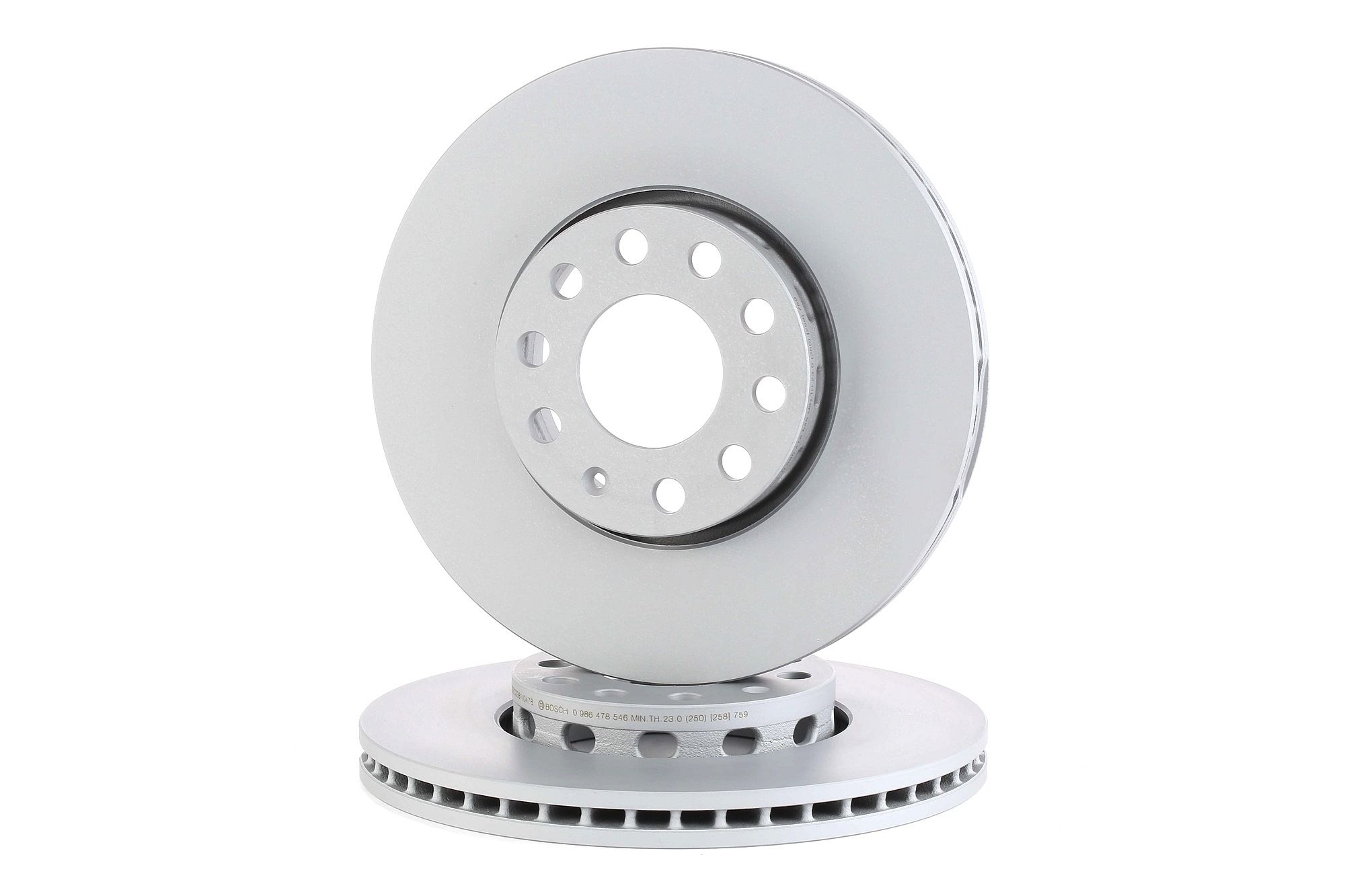 BOSCH Disques De Frein 0 986 478 546 Frein à Disque,Disque de frein AUDI,VW,SKODA,A4 8D2, B5,A4 Avan