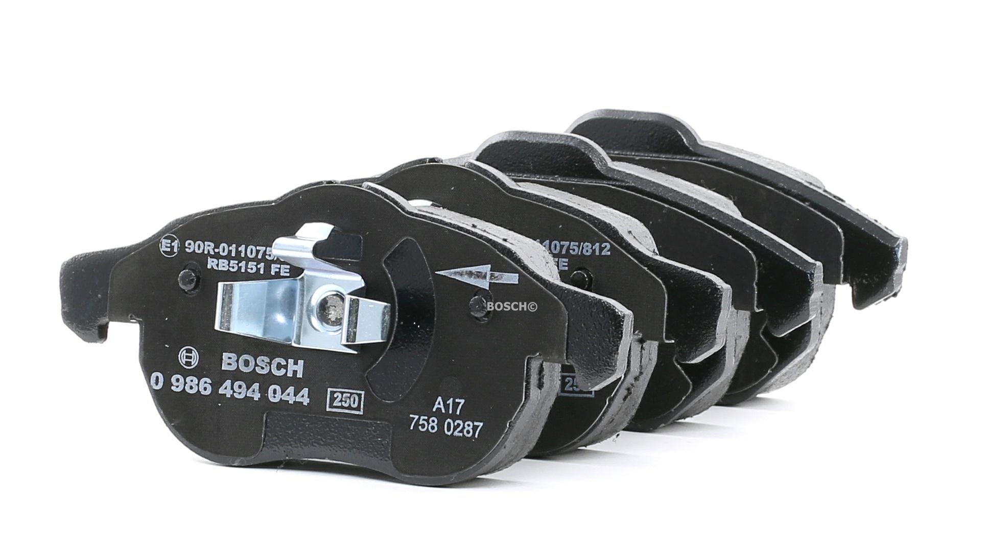 BOSCH Plaquettes De Frein 0 986 494 044 Jeu De Plaquettes De Frein,Jeu de plaquettes de frein, frein