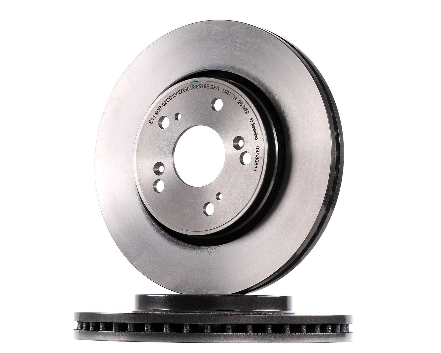 BREMBO Disques De Frein 09.A866.11 Frein à Disque,Disque de frein HONDA,CR-V III RE,CR-V IV RE