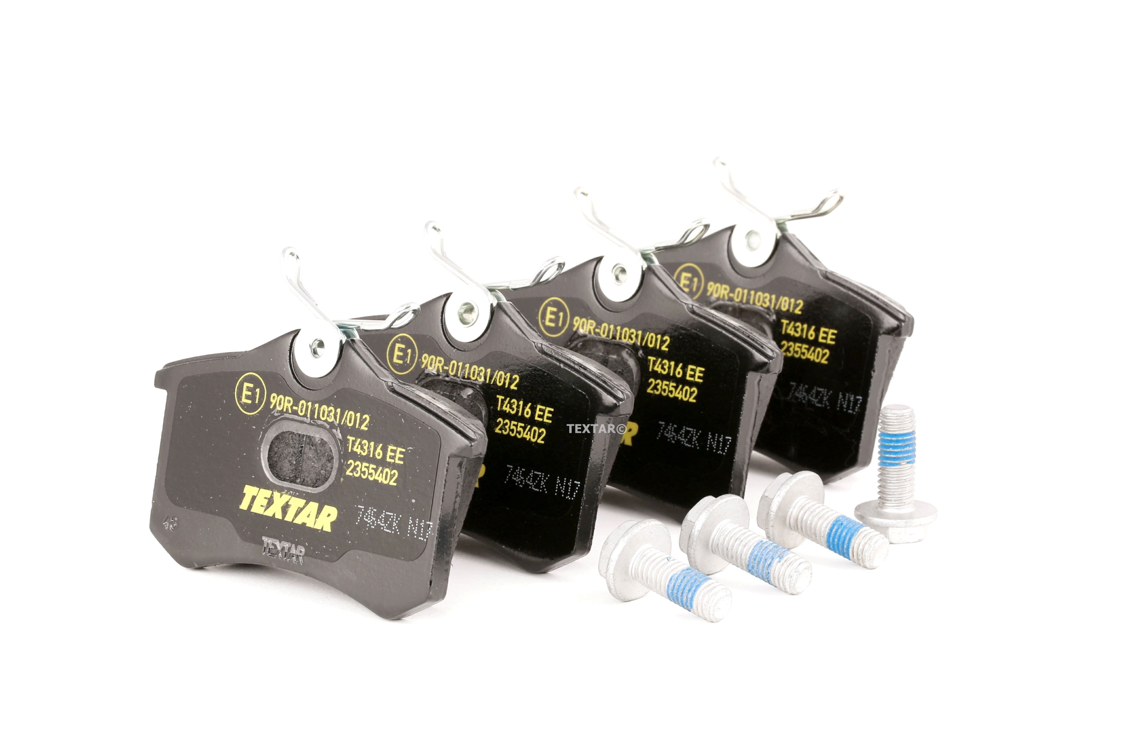 TEXTAR Bremsbeläge 2355402 Bremsklötze,Scheibenbremsbelag VW,AUDI,FORD,GOLF IV 1J1,GOLF V 1K1,POLO 9N_,GOLF VI 5K1,GOLF PLUS 5M1, 521