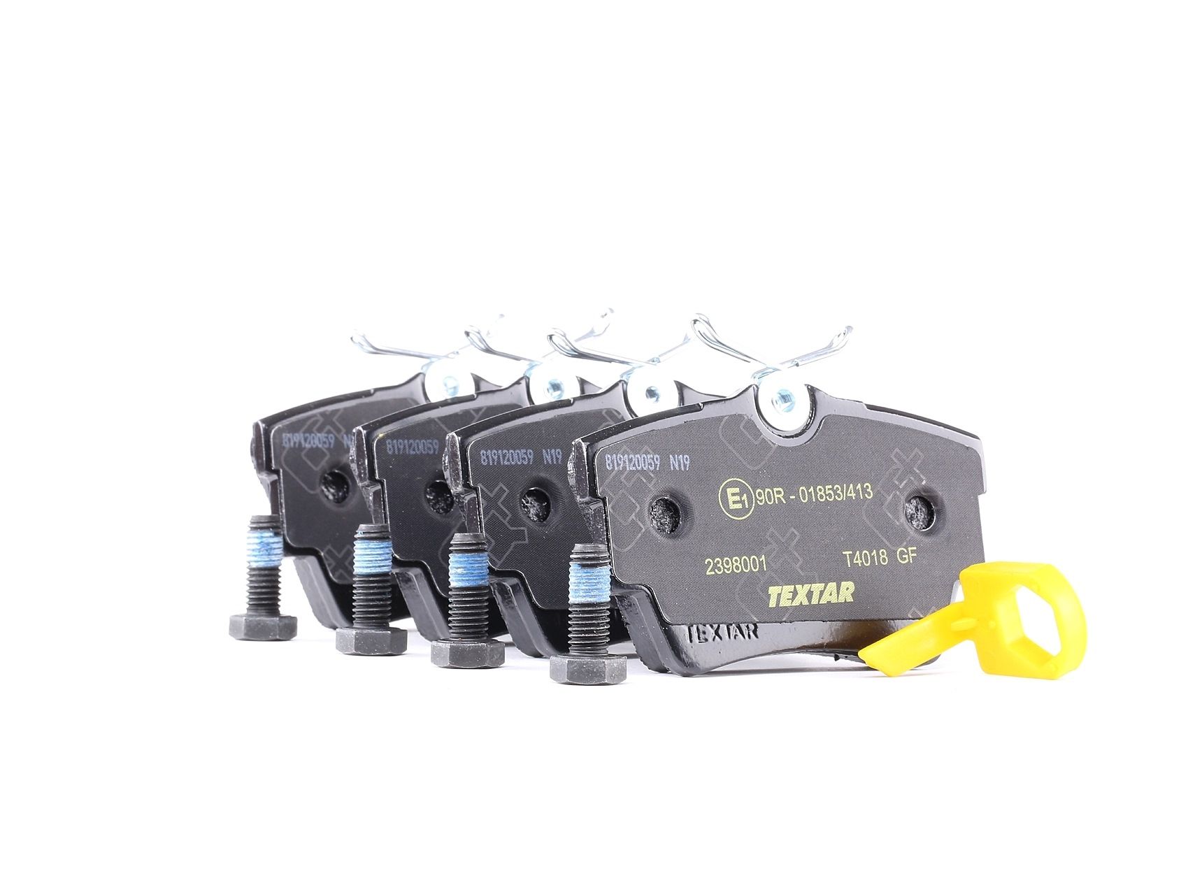 TEXTAR Bremsbeläge Q+ 2398001 Bremsklötze,Scheibenbremsbelag OPEL,RENAULT,FIAT,VIVARO Kasten F7,VIVARO Combi J7,VIVARO Pritsche/Fahrgestell E7