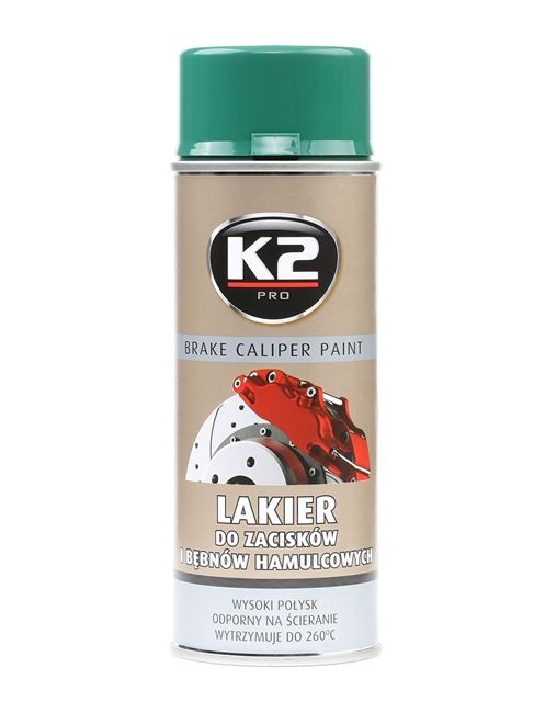 Pintura pinza de freno K2 L346ZI para auto (Bote aerosol, verde, Contenido: 400ml)