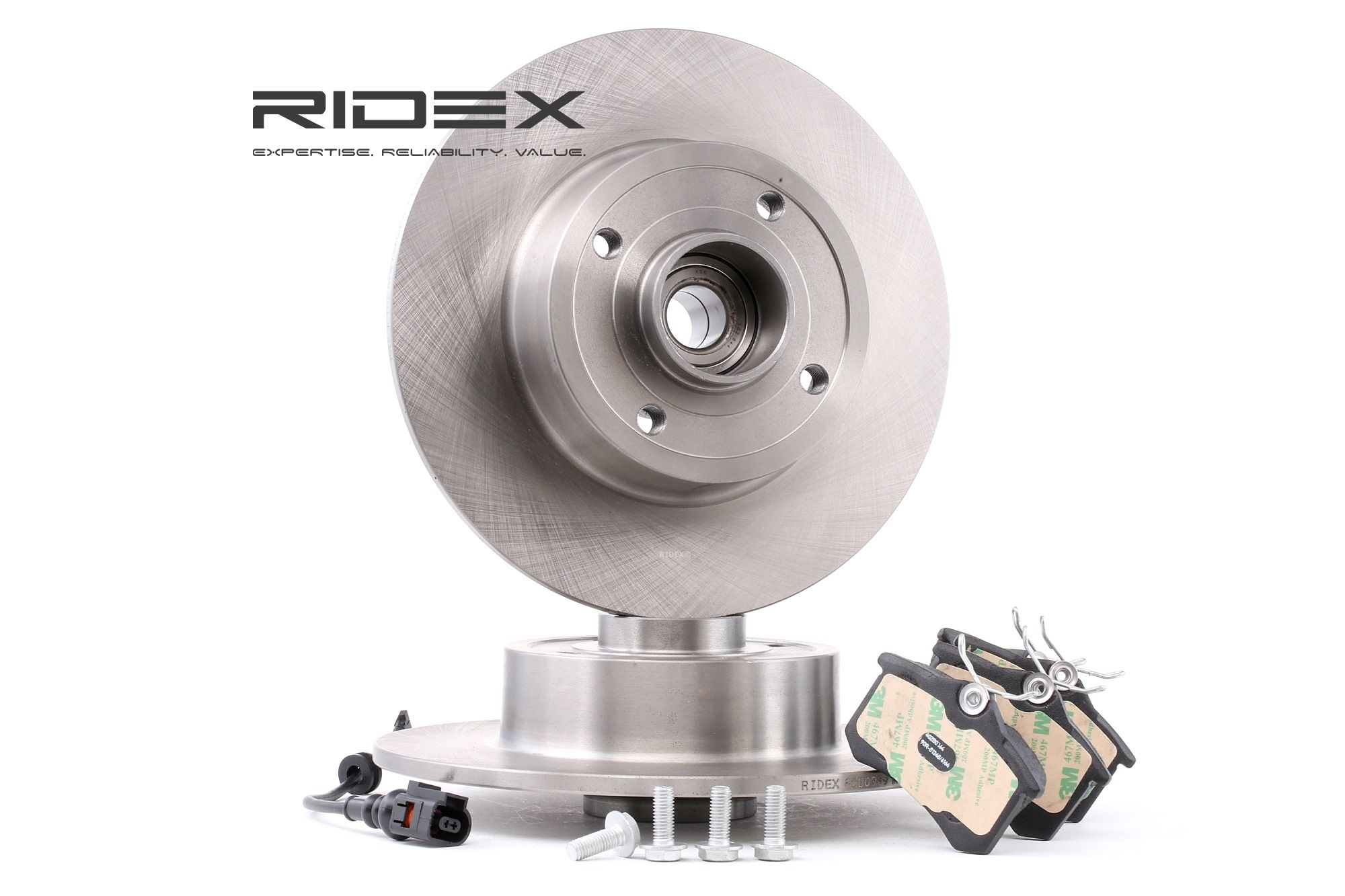 RIDEX Kit de freins, frein à disques 3405B0198 NISSAN,RENAULT,NOTE E11,CLIO III BR0/1, CR0/1,MEGANE 