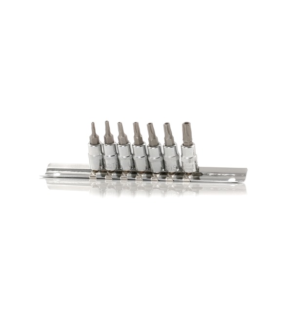 Socket Set Square Drive Tang Size: 6.3 (1/4")mm (inch), Spanner size: T-10H, T-15H, T-20H, T-25H, T-27H, T-30H, T-40H