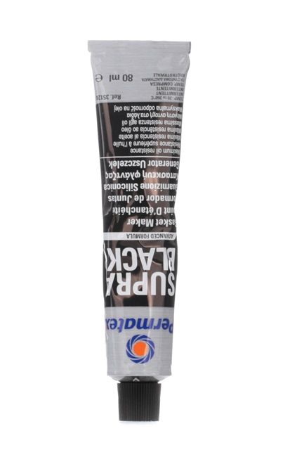 Sellador de juntas PERMATEX 60-018 para auto (Tubo, negro, Silicona, Contenido: 95ml, elástico permanente, resistente al aceite)