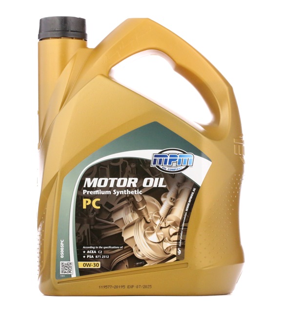 MPM Olio motore 05005PC MPM Olio auto PSA B71 2312 0W-30, Contenuto: 5l, Olio sintetico