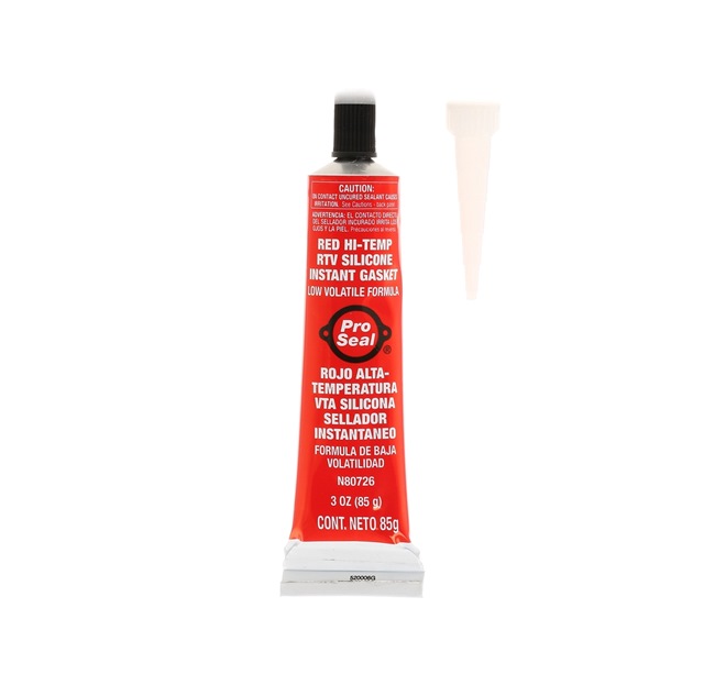Sellador de juntas Pro Seal 10-042 para auto (Embalaje Blister, Tubo, rojo, Silicona, Contenido: 85ml, resistente al aceite)