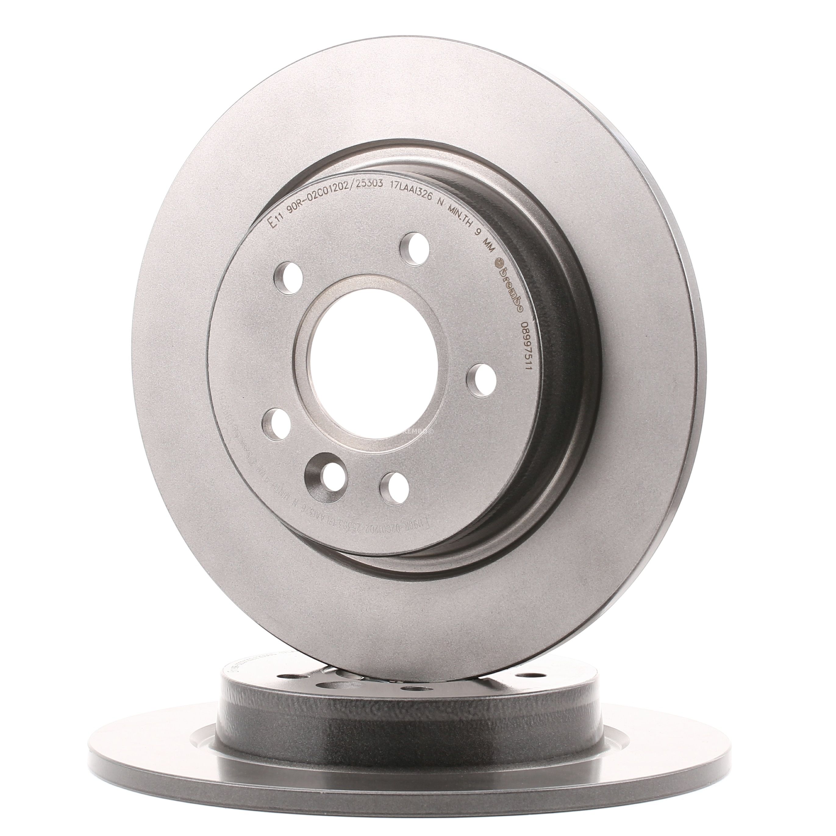 BREMBO Disques De Frein 08.9975.11 Frein à Disque,Disque de frein VOLVO,FORD,V50 MW,C30,S40 II MS,C7