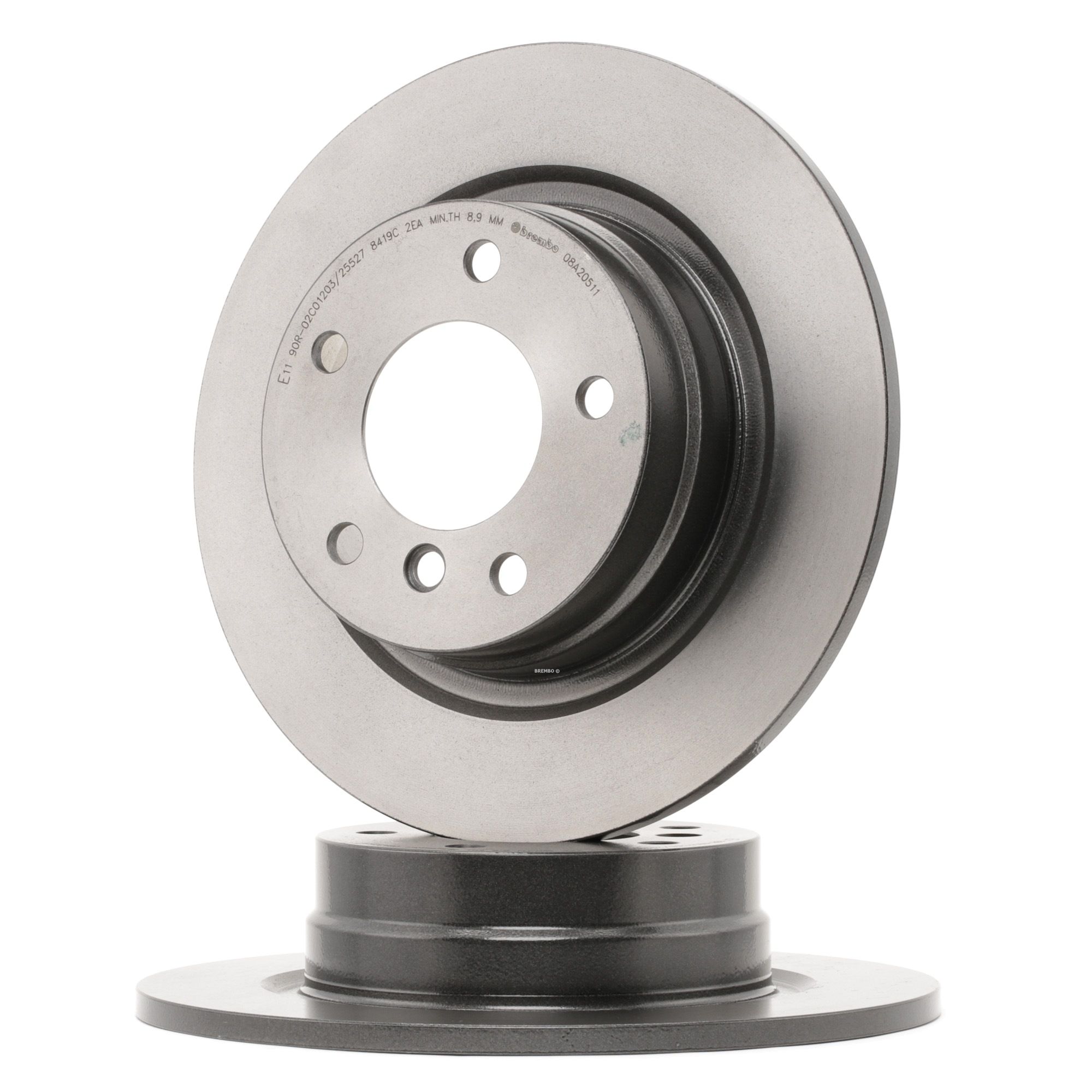 BREMBO Disques De Frein 08.A205.11 Frein à Disque,Disque de frein BMW,3 E90,1 E87,3 Coupé E92,1 E81