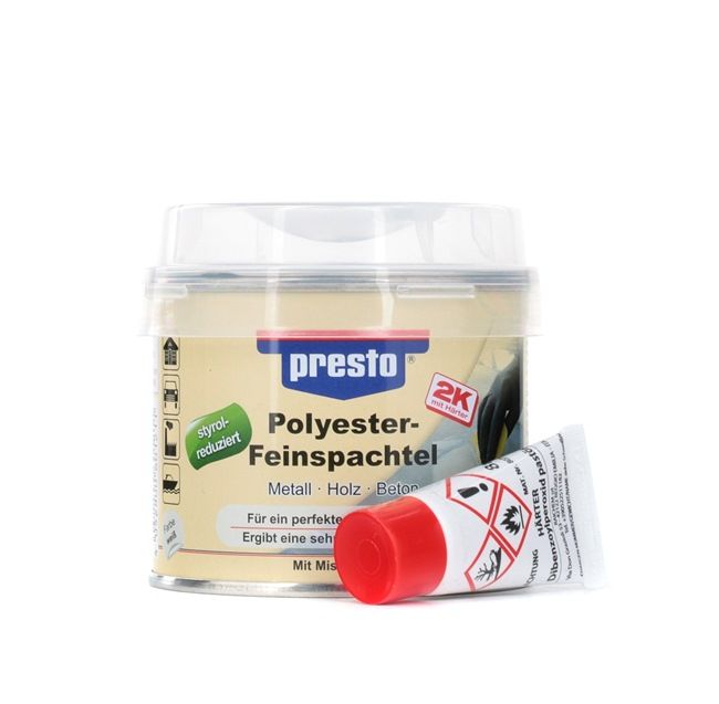 Metallspachtel PRESTO 601211 für Auto (250g, Polyester Feinspa 250g)