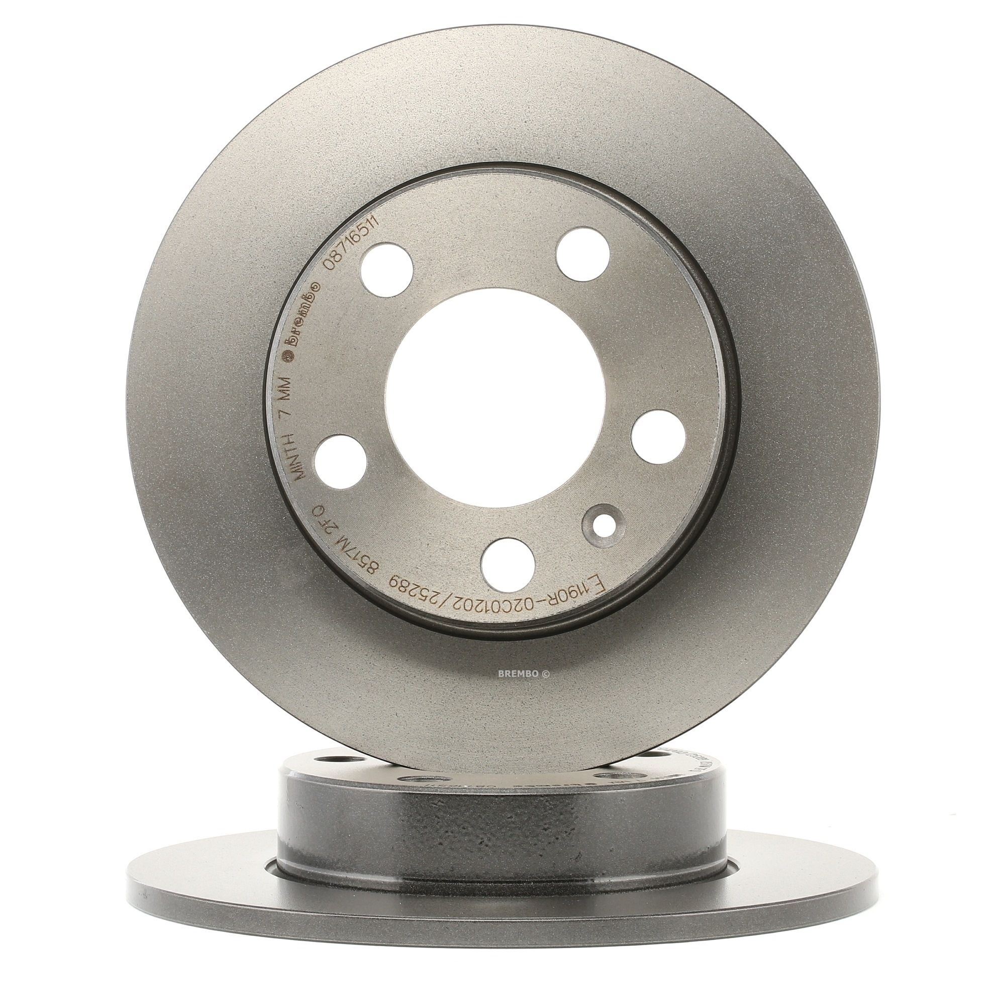 BREMBO Disques De Frein 08.7165.11 Frein à Disque,Disque de frein VW,SKODA,AUDI,GOLF IV 1J1,POLO 9N_