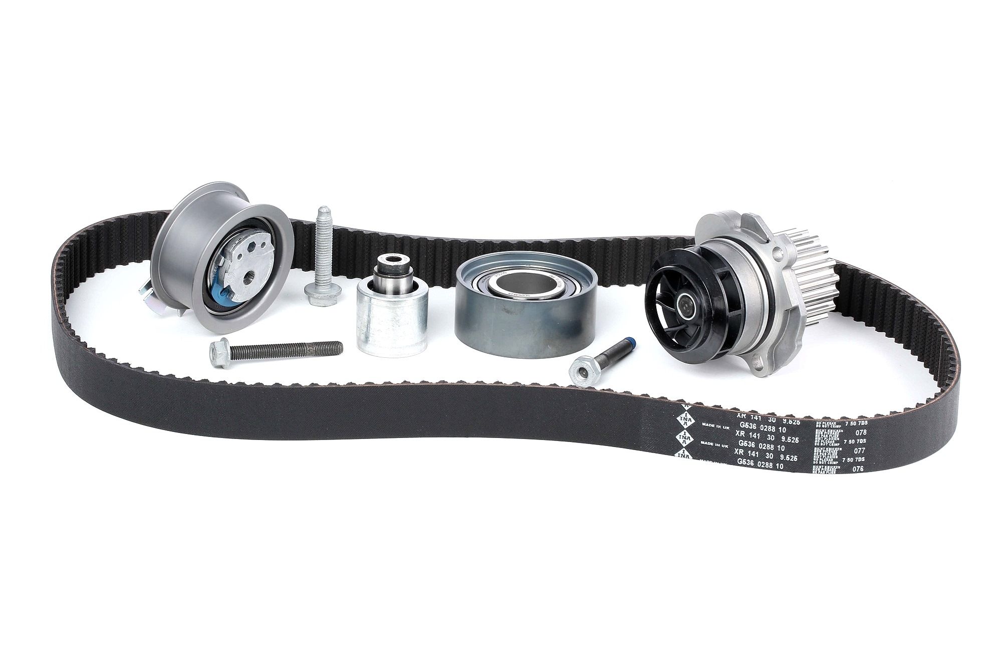 INA Pompe à Eau + Kit De Distribution 530 0405 30 Pompe à eau + kit de courroie de distribution AUDI