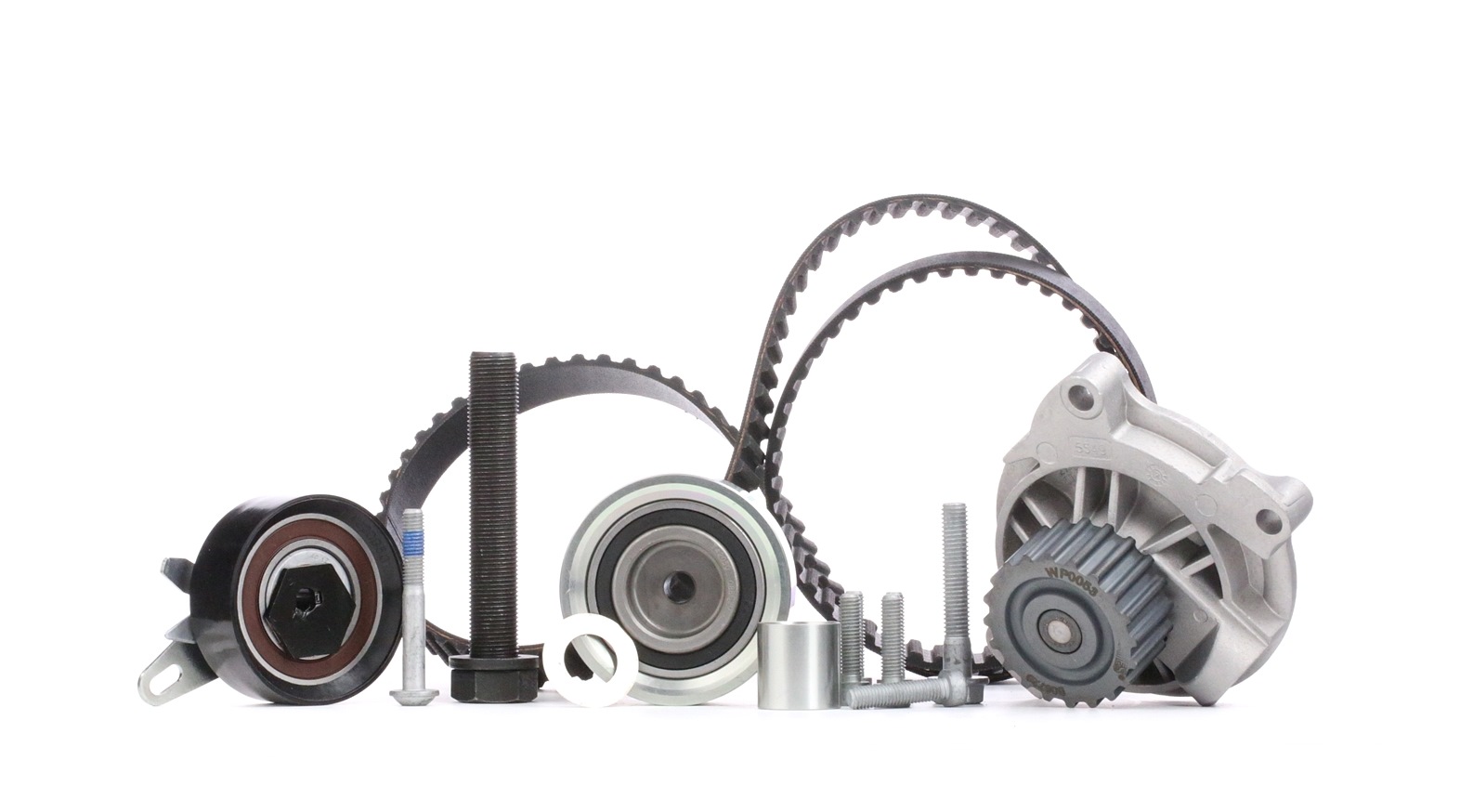 GATES Pompe à Eau + Kit De Distribution KP15661XS Pompe à eau + kit de courroie de distribution VW,C