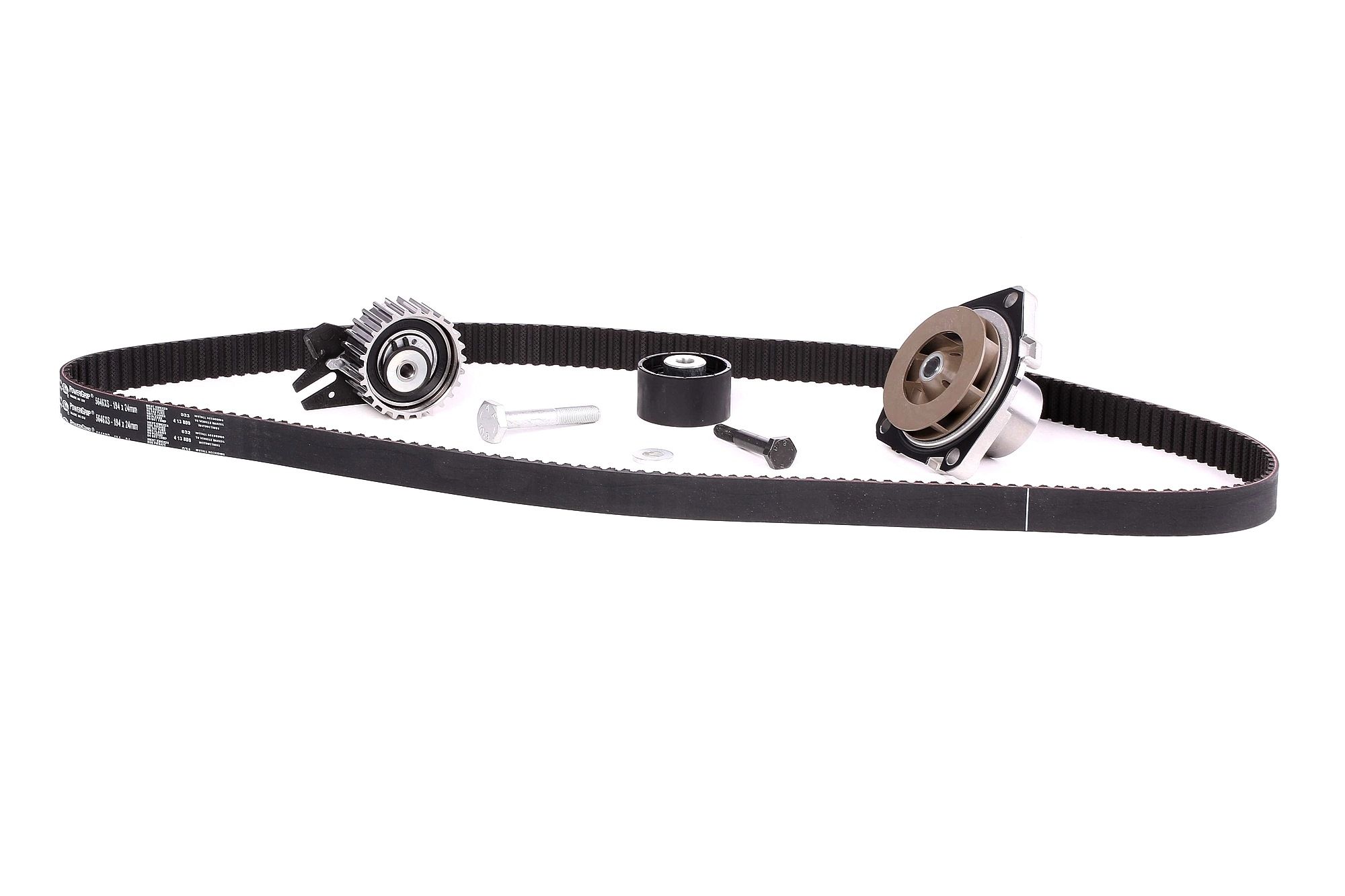 GATES Pompe à Eau + Kit De Distribution KP15646XS Pompe à eau + kit de courroie de distribution FIAT