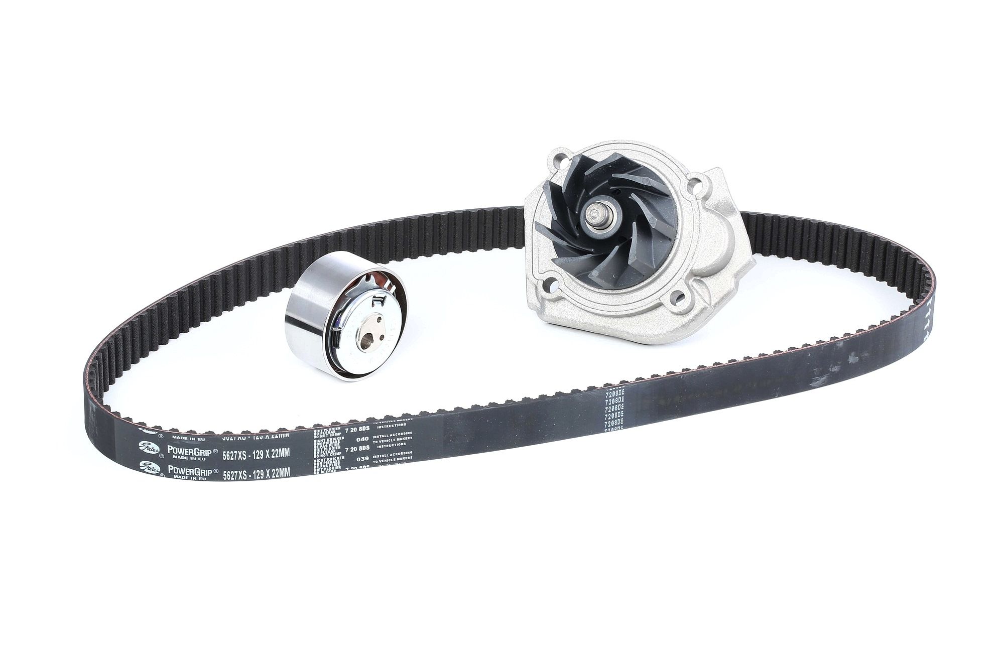 GATES Pompe à Eau + Kit De Distribution KP15627XS Pompe à eau + kit de courroie de distribution FIAT