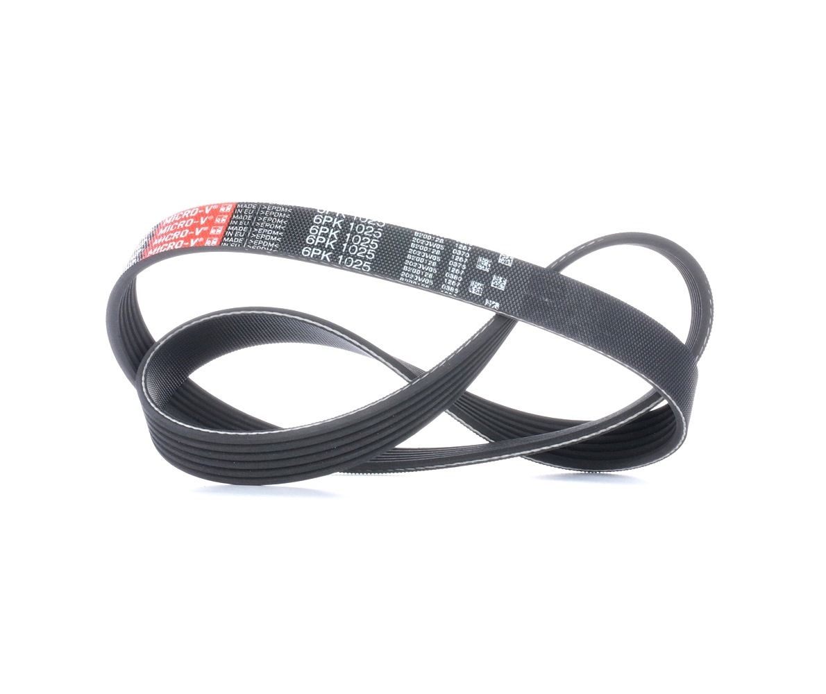 GATES Courroie Trapézoïdale à Nervures 6PK1025 AUDI,VW,SKODA,A4 8K2, B8,A4 Avant 8K5, B8,Q5 8R,A5 8T