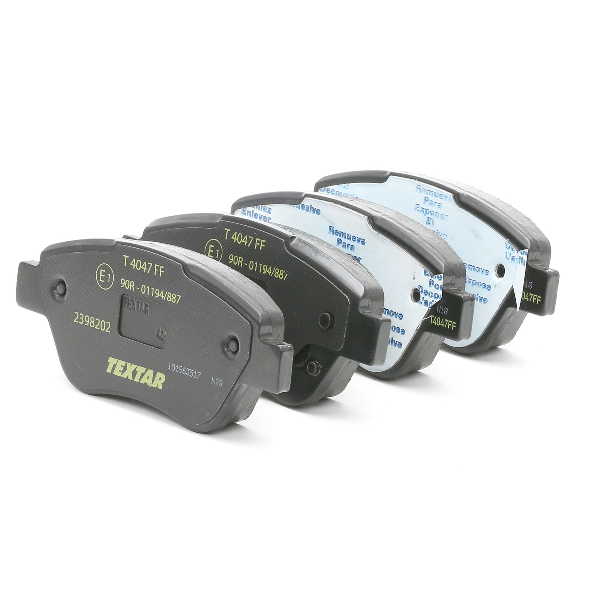 TEXTAR Plaquettes De Frein Q+ 2398202 Jeu De Plaquettes De Frein,Jeu de plaquettes de frein, frein à