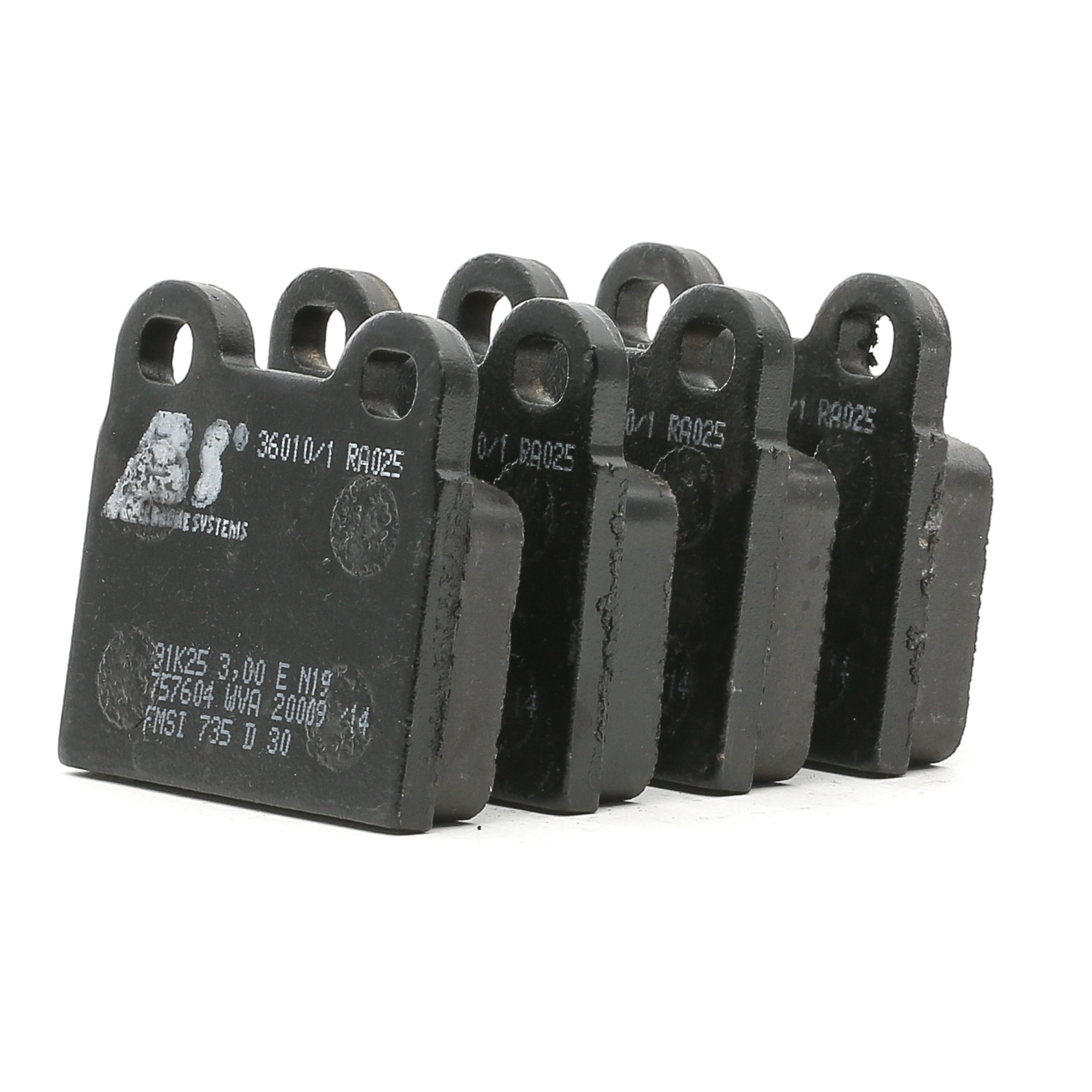 A.B.S. Bremsbeläge 36010/1 Bremsklötze,Scheibenbremsbelag BMW,ALFA ROMEO,SAAB,SPIDER 115,SPIDER 105,GIULIA,GT,1750-2000,GIULIA GT,900 I Cabriolet