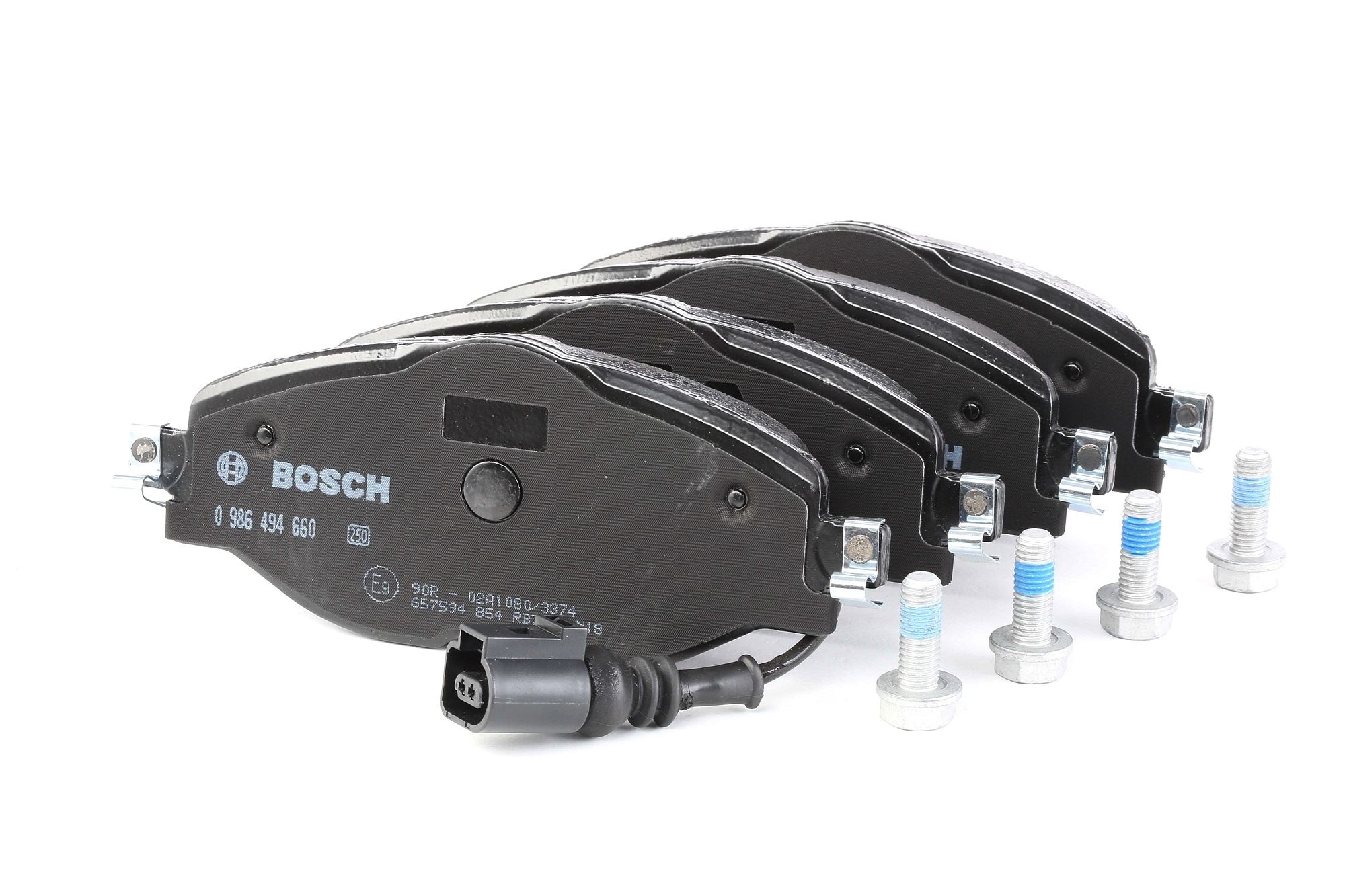 BOSCH 0 986 494 660 Brake Pad Set, disc brake with integrated wear